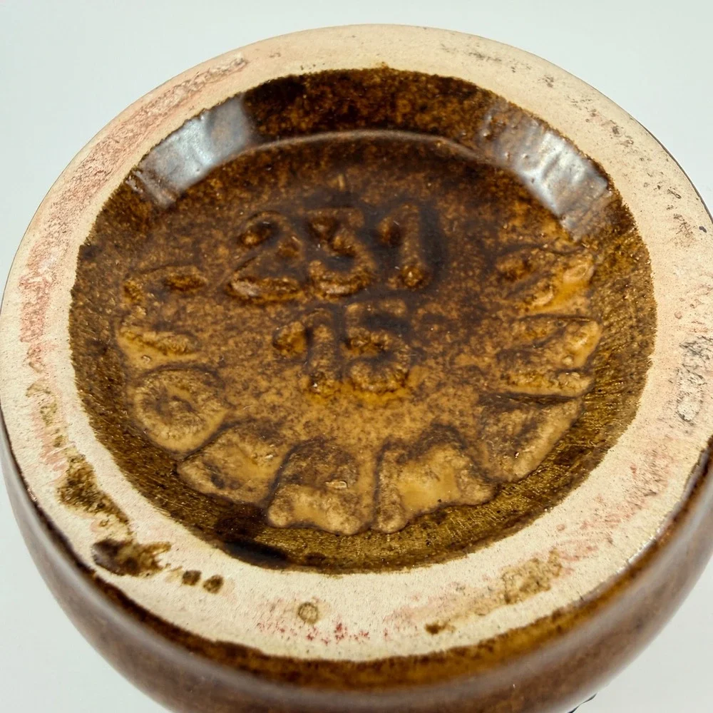 Scheurich West‎ Germany Fat Lava Pottery Vase 231-15 Mid Century Modern Ochre